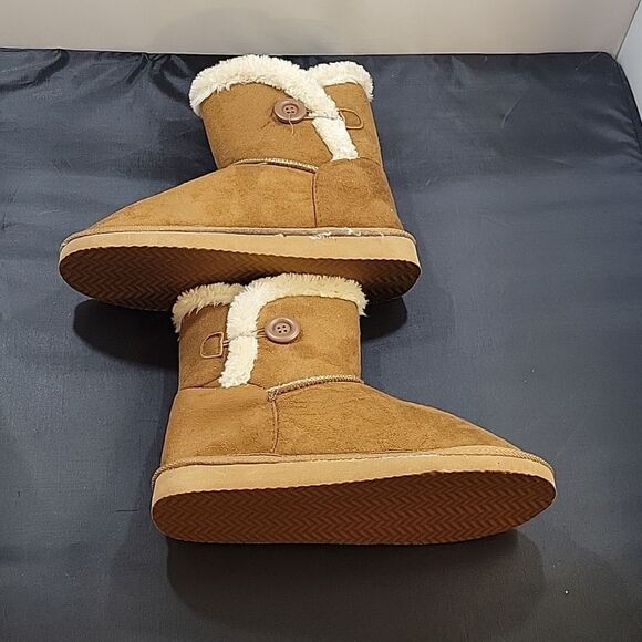 BRAND NEW JUST BE LADIES COG SUEDE ROUND TOE FAUX FUR WOMEN"S BOOTIES - Picture 10 of 15